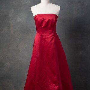 Satin strapless ballgown